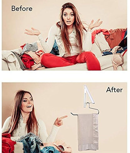 Single Foldable Clothing Rack, Wall-Mounted Retractable Clothes Hanger for Laundry Dryer Room, Hanging Drying Rod, Small Collapsible Folding Garment Racks, Dorm Accessories (White)