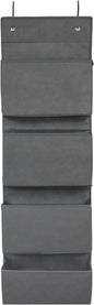 Joyful Moose Over the Door Hanging Organizer Closet Storage Bins Grey