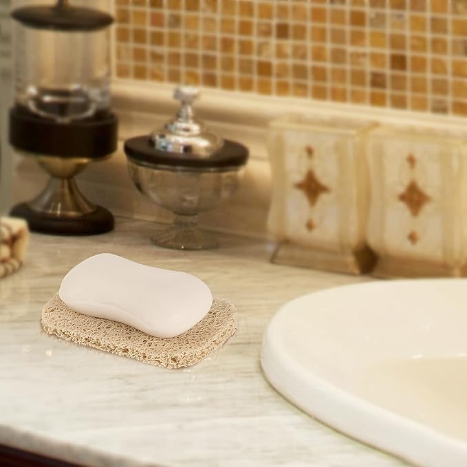 15 Piece Soap Savers Pads - Beige BPA Free Holder for Bar Soap, Non-Slip Self Draining Dish Lift for Shower, Kitchen, Bathroom - Tray Bulk Accessories