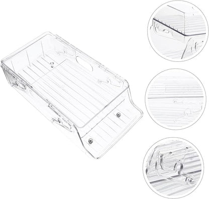 Alipis Refrigerator Organizer Bin Double Layer Rolling Beverage Can Dispenser for Soda Beer Groceries Space Saving Drink Storage Design