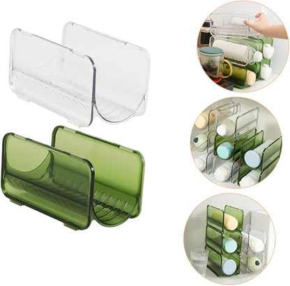 Zerodeko 4pcs Stackable Water Bottle Organizer Rack for Kitchen Cabinets and Stylish Storage for Bottles and Vacuum Containers