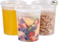 Jaluxing 32 oz. Plastic Deli Containers With Lids, 24 Sets - Leakproof, Stackable, BPA Free, Microwavable, Freezer Safe (Formerly FULING)