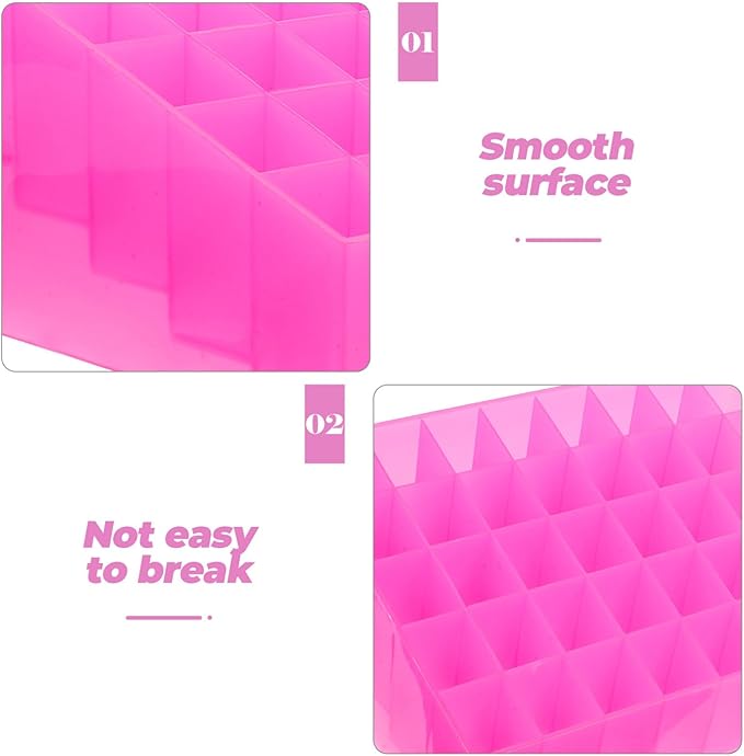 Cabilock 2pcs Slots Lipstick Storage Organizer Creative Cosmetic Holder for Home Shop Space-saving Makeup Desk Display for Lipsticks Jewelry Essentials