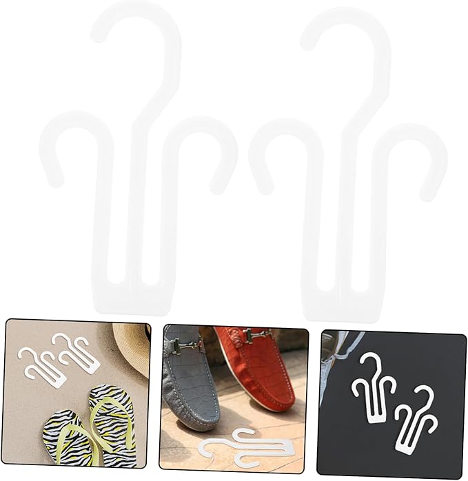 20pcs Stable Safe Shoe Hanger Multifunctional Rack for Slippers Shoes Hanging Storage Organizer