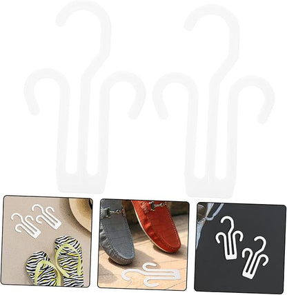 20pcs Stable Safe Shoe Hanger Multifunctional Rack for Slippers Shoes Hanging Storage Organizer