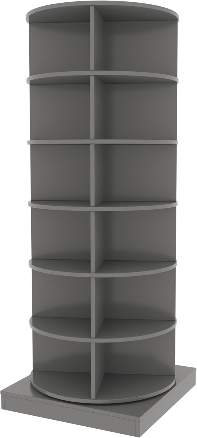 Rotating Shoe Rack Tower, 6-Tier Spinning Shoe Rack, Free Standing 360° Revolving Shoe Organizer Rotating Vertical Shoe Rack Can Hold 24 Pairs of Shoes for Entryway Living Room Hallway