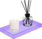 ROYALITA Acrylic Tray Bathroom Tray for Countertop, Guest Towel Holder Tray for Napkin Perfume Jewelry Makeup, Vanity Trays for Soap Dispenser, Aromatherapy, Cup & Candle, Purple