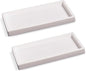 Spacewiser Countertop and Vanity Tray - 2 PC Small 7.7" Silicone Bathroom Trays, Kitchen Soap Tray, Dish Sponge Soap Holder Kitchen Sink Organizer Caddy, Bathroom Counter Trays for Lotion Dispenser