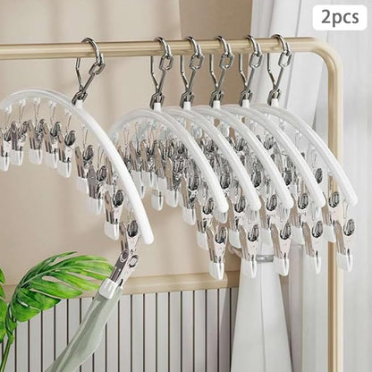 2Pcs Legging Organizer for Closet,Stainless Steel Legging Hanger,Large Capacity Yoga Pants Hanger,Saving Space,Hanging Closet Organizer for Yoga Pant,Jean,Short,Slack,Skirt,T-Shirt,Tie