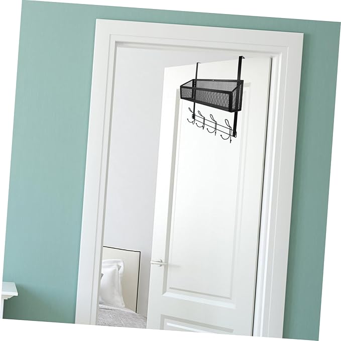 PRETYZOOM Door Organizer with Hooks Multi-Tier Storage Rack for Bathroom and Kitchen Waterproof Mesh Hanging Basket Easy Installation Fits Most Doors