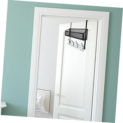 PRETYZOOM Door Organizer with Hooks Multi-Tier Storage Rack for Bathroom and Kitchen Waterproof Mesh Hanging Basket Easy Installation Fits Most Doors