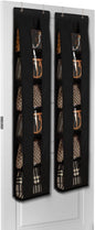 Lirex Over the Door Organizer, 2 Pack Handbag Storage with 6-Tier Space-Saving for Door or Closet, Handbag Hanger, Black