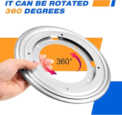 Mumufy 6 Pcs 8 Inches Lazy Susan Hardware, Heavy Duty Lazy Susan Base Turntable 700 lb Load Capacity 360 Degree Rotating Swivel Base Plate for Serving Tray Corner Shelves Kitchen Cabinet