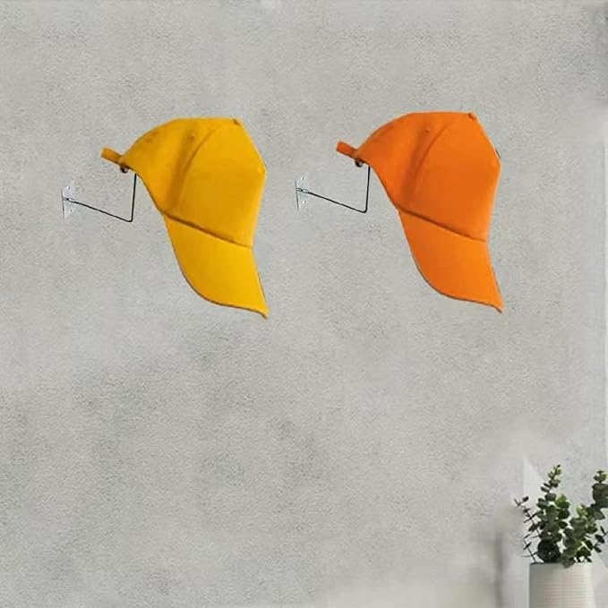 Set of 6 Hat Display Wall Mount Cowboy Hat Rack Silver Helmet Wall Mount Holder Motorcycle Helmet Holder for Wall, Baseball Hat, Cowboy Cap, Coat, Scarf.