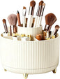 Makeup Brush Holder, Makeup Brush Organizer Countertop, Skincare Makeup Cosmetic Perfume Organizer Storage Box Case for Vanity Bathroom Countertop(Beige)