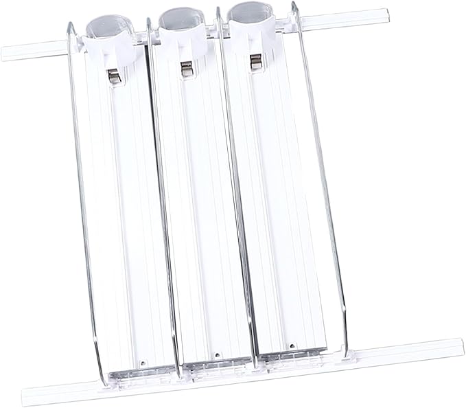 Soda Can Dispenser Organizer for Fridge Automatic Pusher 38cm E Shaped (White)
