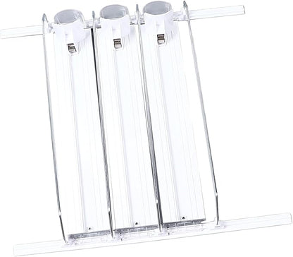 Soda Can Dispenser Organizer for Fridge Automatic Pusher 38cm E Shaped (White)