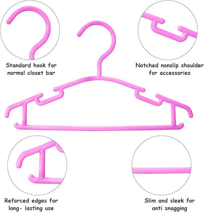 GoodtoU Baby Hangers, 100 Pack Kids Plastic Hangers for Small Childrens Baby Clothes Infant Child Nursery Closet Organization