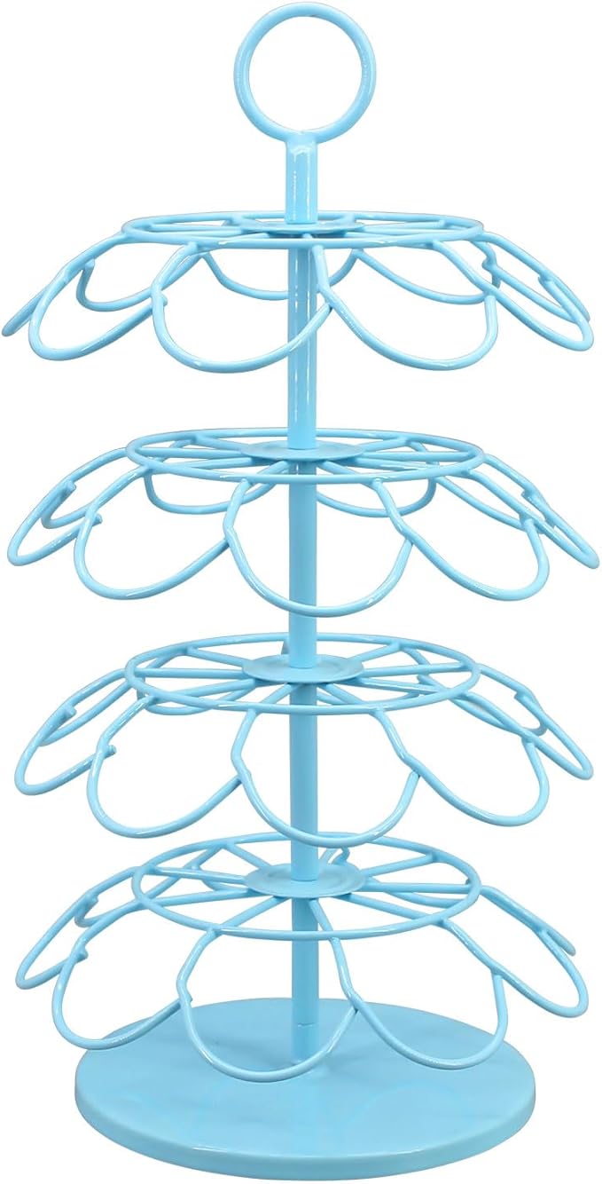 KIMIUP Coffee Pod Holder, Coffee Pod Storage Compatible with K-Cups(36 Pods), Kitchen Detachable Coffee Station Organizer, Spins 360-Degrees(Light Blue)