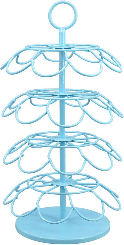 KIMIUP Coffee Pod Holder, Coffee Pod Storage Compatible with K-Cups(36 Pods), Kitchen Detachable Coffee Station Organizer, Spins 360-Degrees(Light Blue)