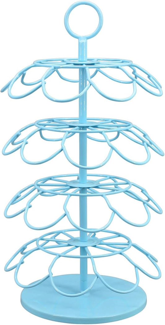 KIMIUP Coffee Pod Holder, Coffee Pod Storage Compatible with K-Cups(36 Pods), Kitchen Detachable Coffee Station Organizer, Spins 360-Degrees(Light Blue)