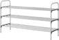 Kitsure Shoe Rack - 3-Tier Space-Saving Shoe Organizer & Shoe Shelf with Handle, Easy Assembly, Sturdy Metal Shoe Rack for Closet, Entryway, Bedroom, 28.0" x 11.8" x 25.6", Grey