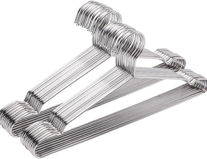 Hangers 20 Pack Metal Heavy Duty Wire Coat Non Slip Hangers Ultra Thin