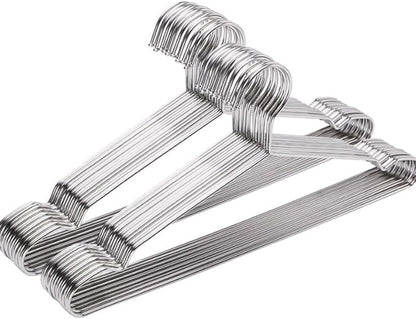 Hangers 20 Pack Metal Heavy Duty Wire Coat Non Slip Hangers Ultra Thin