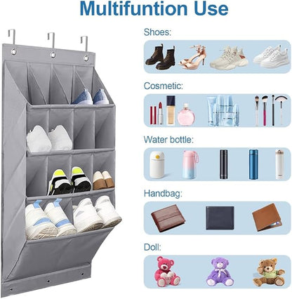 Shoes Organizer Rack 14 Grid for Room Over Door Hanging Storage Holder Bedroom Shoes Storage Bag