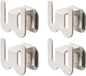 4 Pack No-Drill RV Shoe Rack - Over Door/Wall-Mounted Shelf, Space-Saving Aluminum Organizer for RV/Camper, Home, Holds Slippers, Sneakers, Drying Rack for Bathroom, Hallway (Cream Set)
