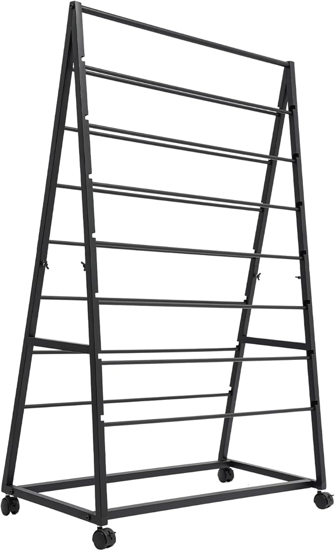 Ribbon Organizer 15 Tier Metal Ribbon Holder Organizer Rack, Double-Sided Ribbon Storage Rack, 31.5In/W, Gift Wrapping Paper Craft Ribbon Storage Shelf for Scarf, Ties, Belt, Towel