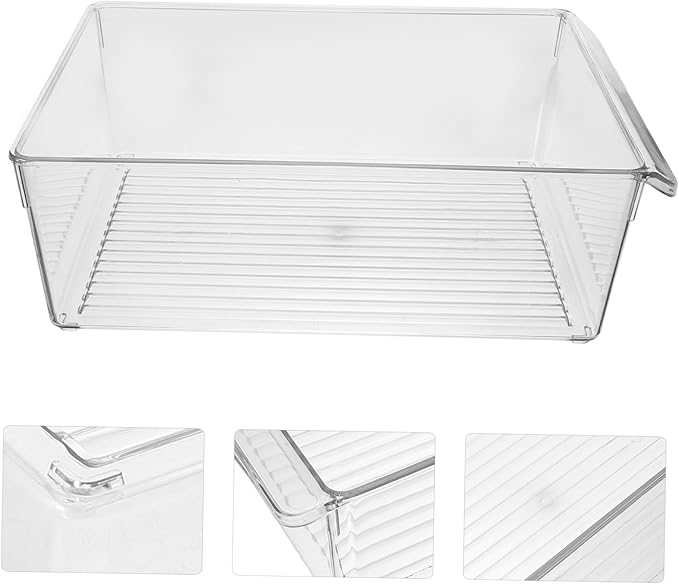Cabilock Beer Rack Refrigerator Organizers Storage Pulling Type Container Fruit and Food Storage Box