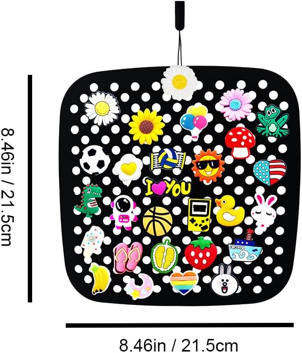 Shoe Charms Organizer, Hanging Display Holder, Wall Mounted, 24 Compartments, Clear, Modern Style
