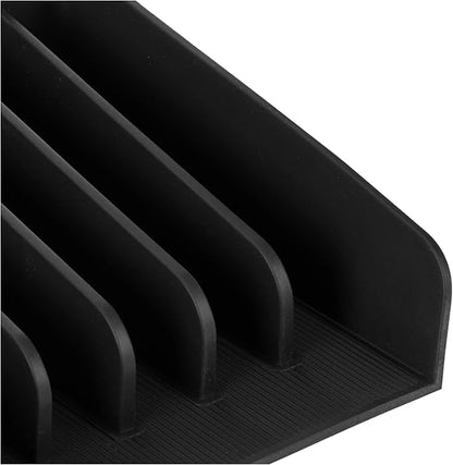 iDesign The Sarah Tanno Collection Silicone Makeup Palette Holder and Cosmetic Organizer, Black