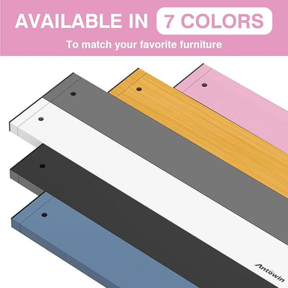 ANTOWIN Expandable Bamboo Drawer Dividers Organizers, Drawer Separators Splitter, 17-22 inches Long Adjustable Spring-loaded Organizer for Large Utensil, Clothes, Tools(Pink)