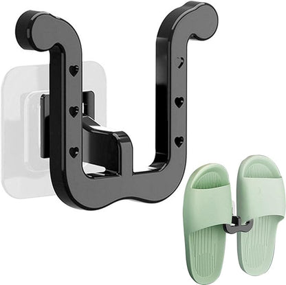Shoes Holder Hook, Wall Adhesive Slipper Holder, Space-Saving Shoe Hook, Wall-Mounted Flip-Flop Holder, Slippers Hanging Hook Rack, Modern Non-Drilling Footwear Organizer for Entryway, Closet, Dorm