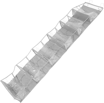 Over the Door Storage Organizer with Clear Pockets Hanging Storage Pouch for Shoes Bags Space Saving for Home Organization and Decluttering
