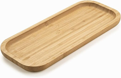 Bamboo Vanity Tray, Bathroom Counter Tray, Toilet Tank Top Tray for Organizing and Decor Display, 11.8 x 5.1 x 0.8 inch