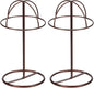 uxcell Metal Hat Display Stand 2 Pack Tabletop Hat and Wig Rack Holder Freestanding for Baseball Cap, Fedora Hat, Cowboy Hat - Bronze, 12 Inch