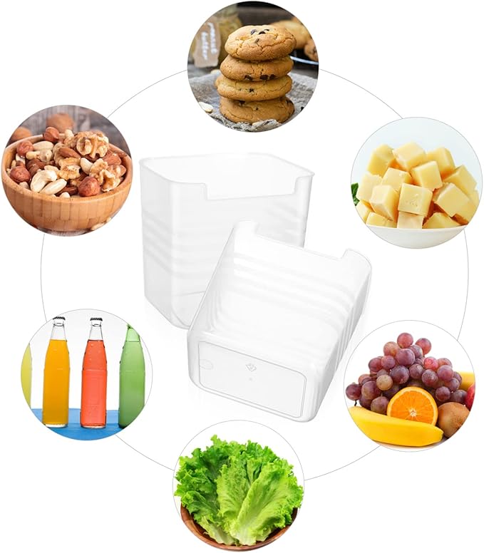 PRETYZOOM 2pcs Beverage Organizer Holder Storage Boxes for Refrigerator Containers for Organizing