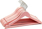 20 Pack Pink Clothes Hangers Slim Wood Hangers Coat Hangers for Closet,Clothes Hanger with Extra Smooth Finish,Precisely Cut Notches for Shirt Suit Dress Women Home Kids (Pink)