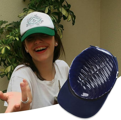 SUPERFINDINGS 16PCS Hat Shaper Inserts for Baseball Caps 7.48x7.67inch Plastic Clear Half Hat Stay Hat Shaper Hat Support Portable Baseball Cap Holder for Shop Living Room Display