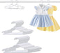 Baby Hangers 100 Pack 10.35 & 11.97 Inch Each 50 Pack Kids Clothes Hangers Plastic Infant Hangers for Closet Infant & Children Clothing Pants Coats Skirts (White)