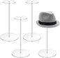 4 Pcs Acrylic Hat Stand Holder, 12 Inch Wig Display Rack Clear Thickened Pedestal Stands Round Acrylic Risers Stand for Jewelry, Watches, Caps Display