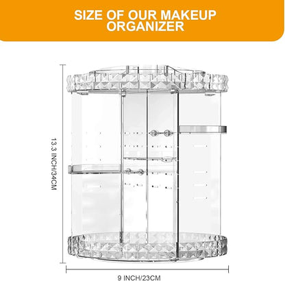 Makeup Organizer 360 Degree Rotating 7 Adjustable Layers Large Capacity Cosmetic Organizer Transparent Make Up Organizers and Storage