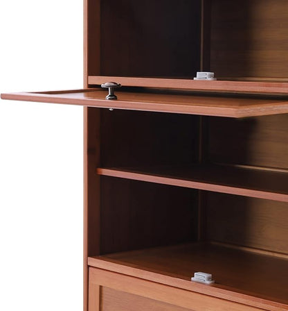 10 Tiers Shoe Storage Cabinet with Doors Tall Bamboo Hidden Shoe Storage Freestanding Shoes Heels Sneakers Shelf Rack 28 Pairs of Shoes Organizer Book Shelf for Entryway Hallway Living Room Bedroom