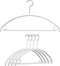 Mawa Narrow Petite Clothing Hangers, Steel Hanger with Non-Slip Coating, for Shirts, Dresses, Suits, Pants, Skirts, Camisoles, Jackets, 360-degree Rotatable Hook, Set of 5, White