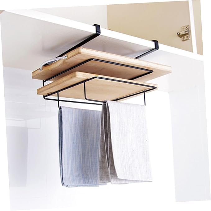 2pcs Door Towel Rack Cabinet Door Organizer Storage Rack Modern Design Easy to Install