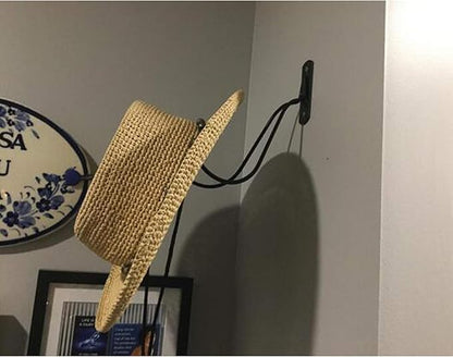 Pmsanzay Cowboy Hat Holder/Cowboy Hat Rack Wall Hanging Decoration Rustic/Men's & Women's Western Style Cowboy/Cowgirl Straw Hat Cap Storage Display Holder Rack Dryer Stand Organizer - Metal