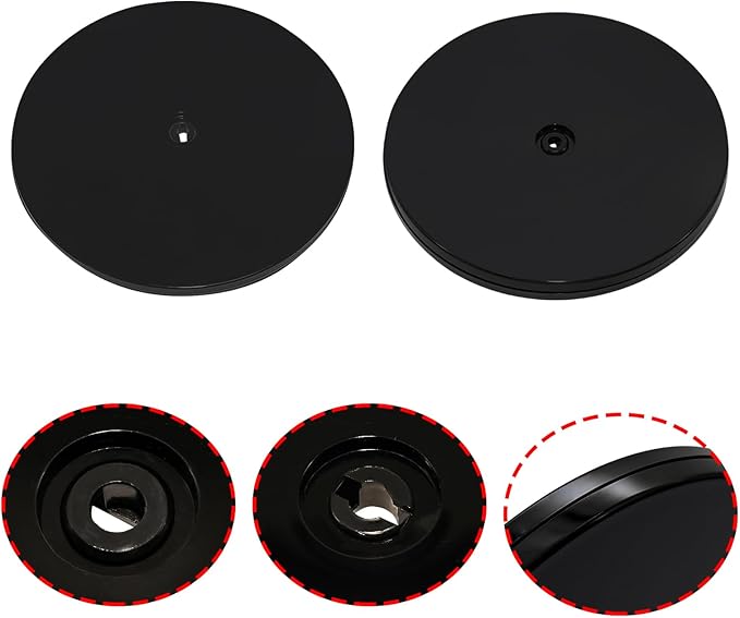 1 Pcs Black 9 inch Acrylic Lazy Susan Rotating Turntable Organizer Bearings - Round Swivel Plate for Spice Rack, Table, Cake, Kitchen Pantry